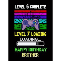 Brother 7th Birthday Card (Gamer, Design 2)