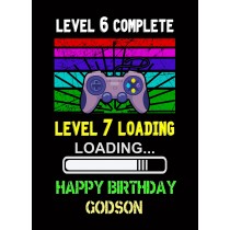 Godson 7th Birthday Card (Gamer, Design 2)