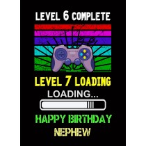 Nephew 7th Birthday Card (Gamer, Design 2)