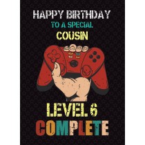 Cousin 7th Birthday Card (Gamer, Design 3)