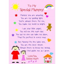 from The Kids Poem Verse Greeting Card (Special Mummy, from Daughter)