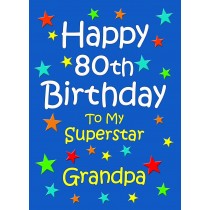 Grandpa 80th Birthday Card (Blue)