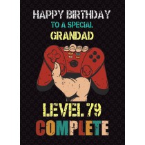 Grandad 80th Birthday Card (Gamer, Design 3)