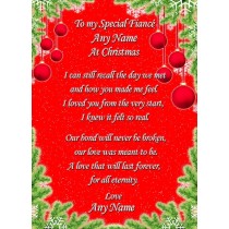 Personalised Christmas Verse Poem Greeting Card (Special Fiance)