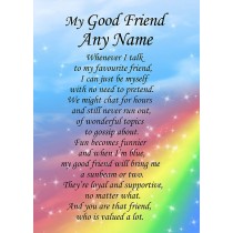 Personalised Good Friend Poem Verse Card