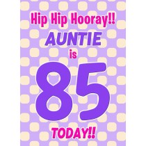 Auntie 85th Birthday Card (Purple Spots)