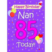 Nan 85th Birthday Card (Lilac)