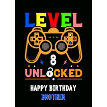 Brother 8th Birthday Card (Gamer, Design 4)