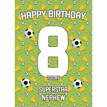 8th Birthday Football Card for Nephew