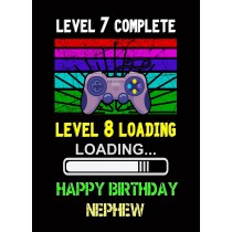 Nephew 8th Birthday Card (Gamer, Design 2)