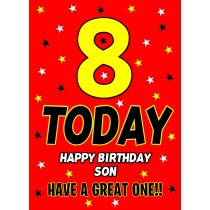 8 Today Birthday Card (Son)