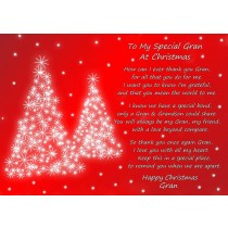 Christmas Poem Verse Greeting Card (Special Gran, from Grandson)