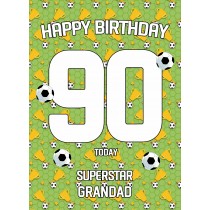 90th Birthday Football Card for Grandad