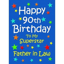 Father in Law 90th Birthday Card (Blue)