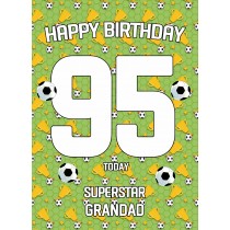 95th Birthday Football Card for Grandad