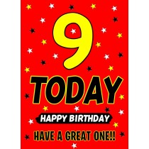 9 Today Birthday Card