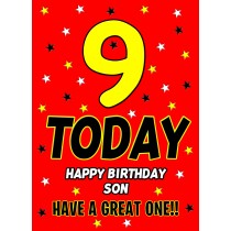 9 Today Birthday Card (Son)