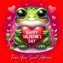 Valentines Day Square Card from Secret Admirer (Frog)