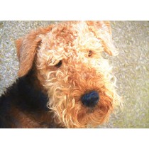Airedale Art Blank Greeting Card