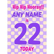 Personalised Birthday Card (Purple, Any Age)