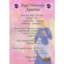 Personalised Aquarius Horoscope Greeting Card