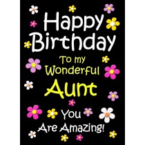 Aunt Birthday Card (Black)