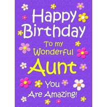 Aunt Birthday Card (Purple)