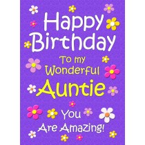 Auntie Birthday Card (Purple)