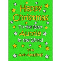 Auntie Christmas Card (Green)