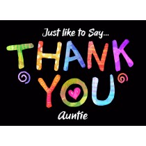 Thank You 'Auntie' Greeting Card