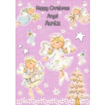 Angel Auntie Christmas Card 'Happy Christmas'