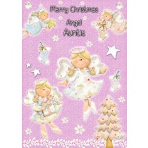 Angel Auntie Christmas Card 'Merry Christmas'