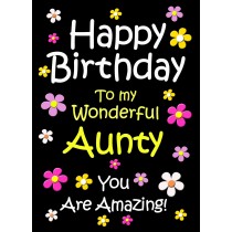 Aunty Birthday Card (Black)