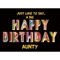 Happy Birthday 'Aunty' Greeting Card