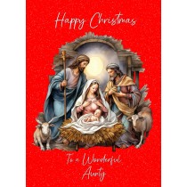 Christmas Card For Aunty (Nativity Scene)