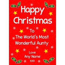 Personalised 'Aunty' Christmas Greeting Card