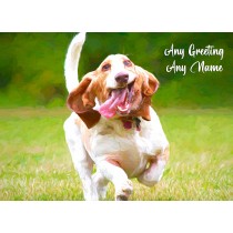 Personalised Basset Hound Art Greeting Card (Birthday, Christmas, Any Occasion)