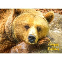 Bear Art Birthday Card