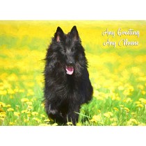 Personalised Belgian Shepherd Art Greeting Card (Birthday, Christmas, Any Occasion)