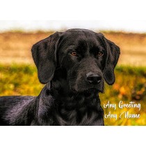 Personalised Black Labrador Art Greeting Card (Birthday, Christmas, Any Occasion)