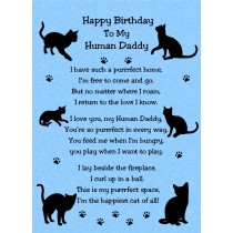 from The Cat Verse Poem Birthday Card (Blue, Human Daddy)