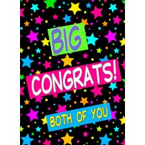Congratulations Card For Both of You (Stars)