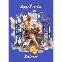 Mixed Martial Arts Birthday Card for Boyfriend (MMA, Design 1)