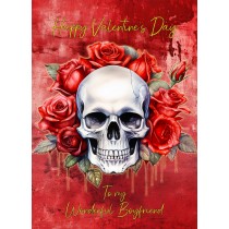 Valentines Day Card for Boyfriend (Fantasy Skull, Design 3)
