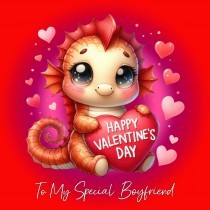 Valentines Day Square Card for Boyfriend (Dragon)