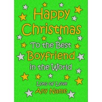Personalised Boyfriend Christmas Card (Green)
