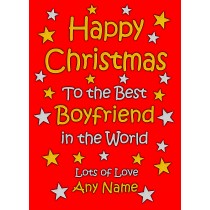 Personalised Boyfriend Christmas Card (Red)