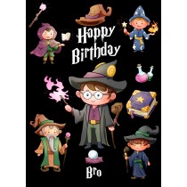 Birthday Card For Bro (Wizard, Cartoon)