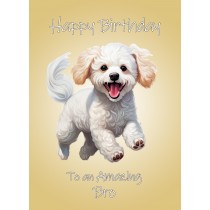 Poodle Dog Birthday Card For Bro
