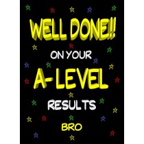 Congratulations A Levels Passing Exams Card For Bro (Design 2)
